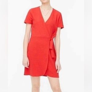 JCrew factory wrap dress. Size Small. Bright poppy red. Brand new with tags.